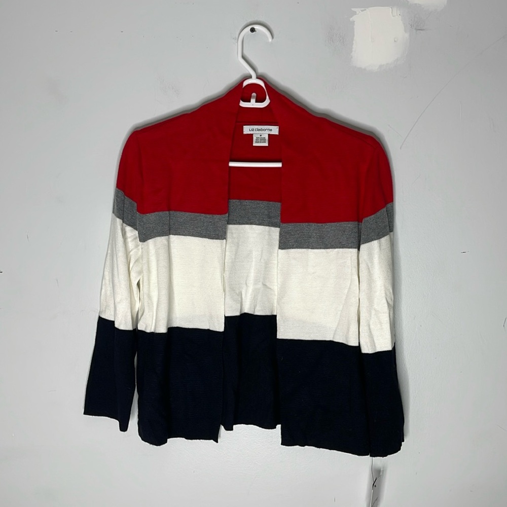 Liz Claiborne Multicolor Striped Cardigan